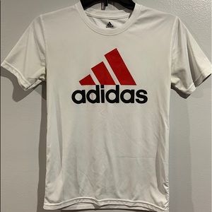 Boys Adidas White T-Shirt